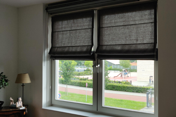 Vouwgordijn in productie